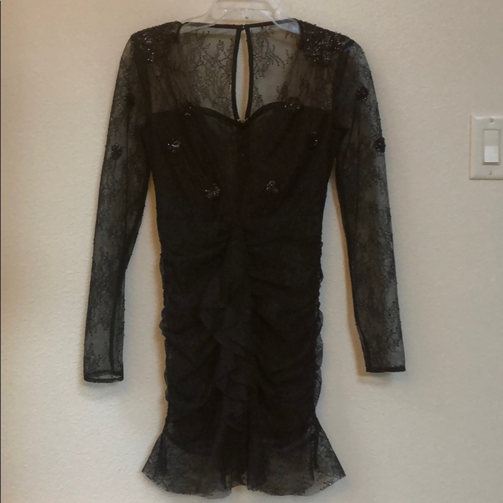 For Love & Lemons Daisy Lace Dress, Black